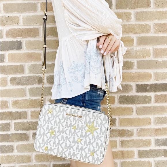 Michael Kors Crossbody glitter star vanilla MK - Picture 2 of 8
